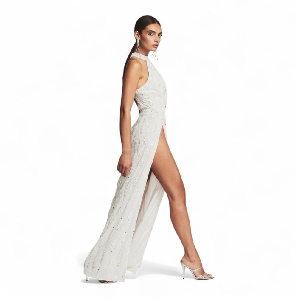 NWT $1395 RETROFETE Prima Dress White Medium - Picture 3 of 9